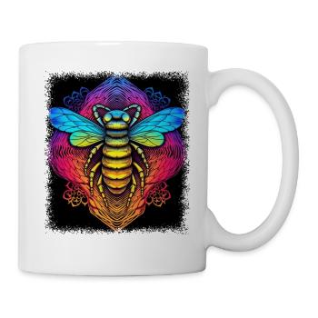 honeybee advice kindness birthday present - Tasse - Weiß - Rechts