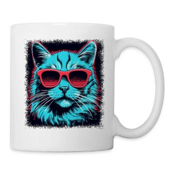 fun avogato awesome cat anti big cat - Mug - white - Right