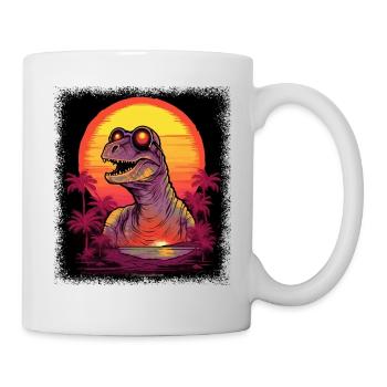 old present idea statement bday prehistoric - Tasse - Weiß - Rechts