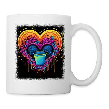 love jokes funny sayings statement 60s gift hippie - Tasse - Weiß - Rechts