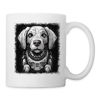 american flag geek dog love jokes happy sayings - Mug - white - Right