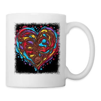 Symbole de paix fleur pouvoir vert présent signe de paix - Mug blanc - blanc - Droite