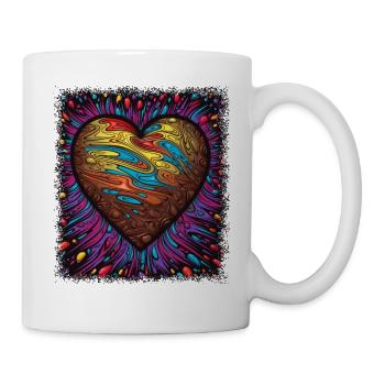 anniversaire cadeau idée geek paix symbole heureux - Mug blanc - blanc - Droite