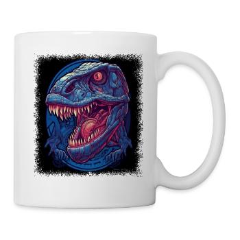 dinosaur rex funny born 2004 childrens angry face - Tasse - Weiß - Rechts