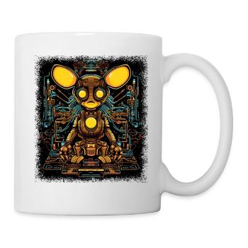 happy humor wisdom animal tshirt corpse - Tasse - Weiß - Rechts