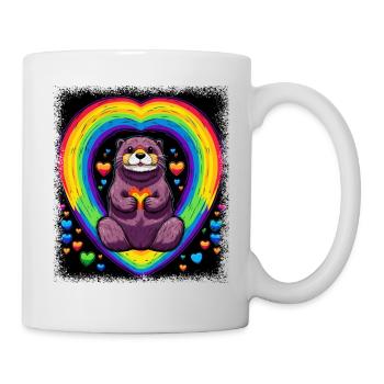 Anniversaire Bébé Loutre Citation Cadeau d’anniversaire Idée de cadeau - Mug blanc - blanc - Droite