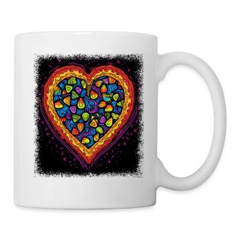 pizza sayings valentine dog lover gift green - Tasse - Weiß - Rechts