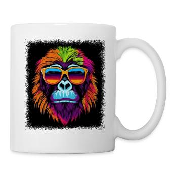génial humour blague cadeau idée ape geek anniversaire - Mug blanc - blanc - Droite