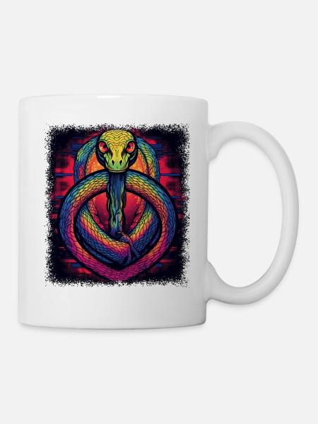 Nerdsbyleo Chemises cadeaux pour serpent - Mug blanc - blanc