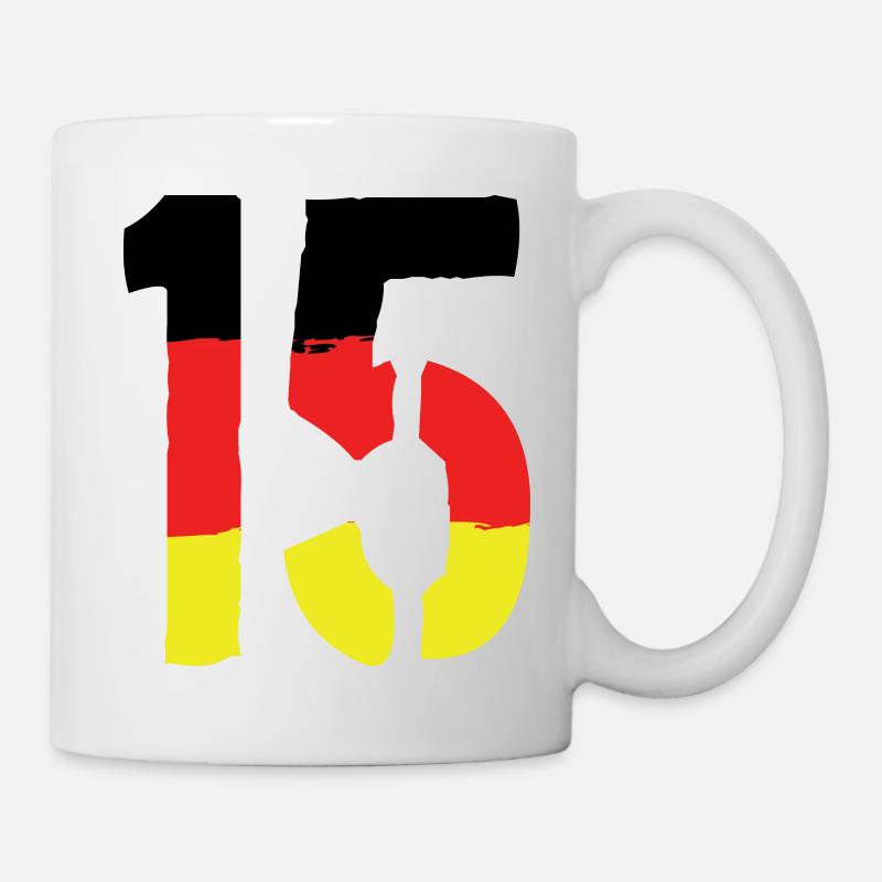 15 symbole numérique Allemagne - Mug blanc - blanc