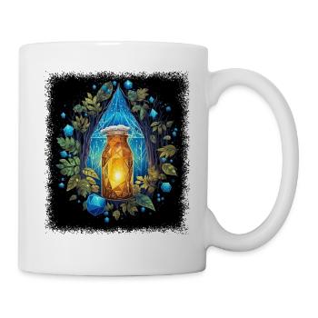 bird funny animals birthday 8 bit present idea - Tasse - Weiß - Rechts