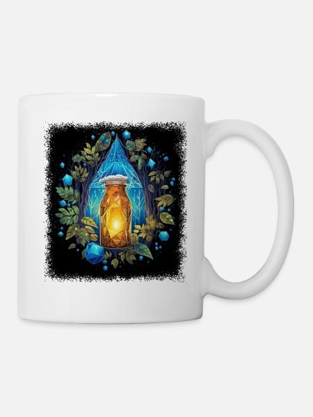 bird funny animals birthday 8 bit present idea - Tasse - Weiß