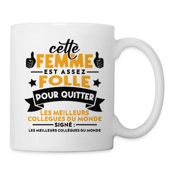 Collègue femme, meilleurs collègues du monde - Mug blanc - blanc - Droite