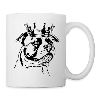 American Bulldog Krone Hunde Hund Wilsigns - Tasse - Weiß - Rechts