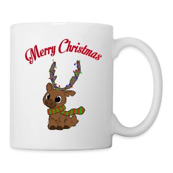 Merry Christmas reindeer - Mug - white - Right