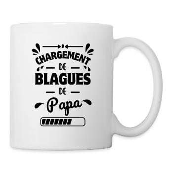 blagues t-shirt cadeau papa humour - Mug blanc - blanc - Droite