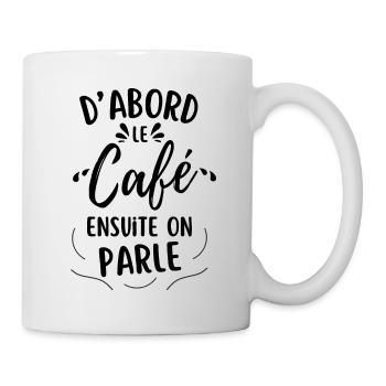 café t-shirt cadeau humour - Mug blanc - blanc - Droite