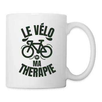 le vélo ma thérapie cadeau humour vélo homme - Mug blanc - blanc - Droite