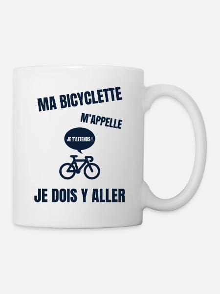 bicyclette cadeau humour vélo homme - Mug blanc - blanc