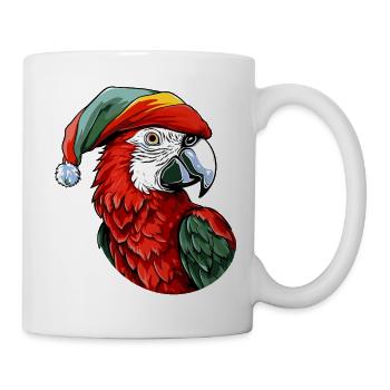 Perroquet Noël Animal Portrait Noël - Mug blanc - blanc - Droite