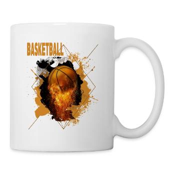 Basket-ball Feu Joueur De Basket-ball Dunking Fan De Sport - Mug blanc - blanc - Droite