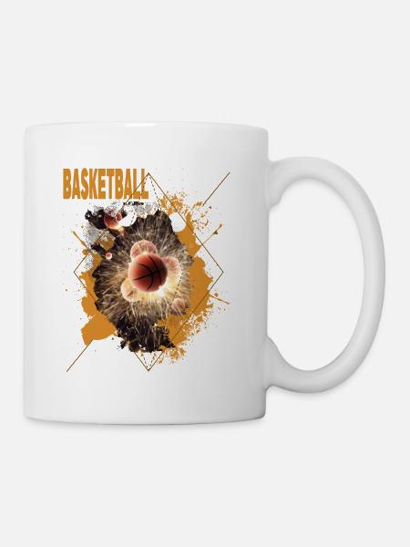 Basketball Basketballer Dunking Sport Fan Verein - Tasse - Weiß