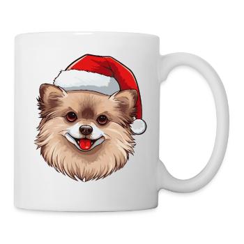 Pomeranian Christmas Portrait Pomeranian Dog - Mug - white - Right