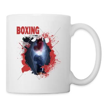 Boxing Boxing Boxing Boxing Gloves Boxing Match Boxing Ring - Mug - white - Right