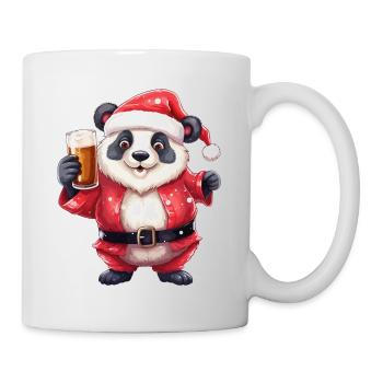 Weihnachten Bier Panda Bär Alkohol Prost Lustig - Tasse - Weiß - Rechts