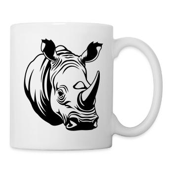 Rhino Animal Welfare Symbol - Mug - white - Right