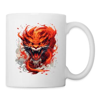 Feuriger Drache 2024 - Tasse - Weiß - Rechts
