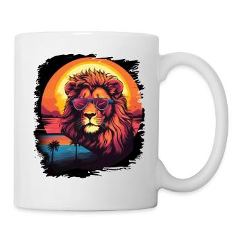 lion dog church sayings cut meme design awesome - Tasse - Weiß - Rechts
