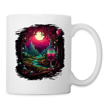 happy present idea birthday present peace symbol - Tasse - Weiß - Rechts