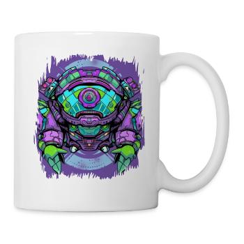 Green Turtle Animal Funny Sayings Funny Geek Fun - Mug - white - Right