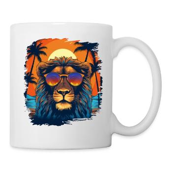 doodlebug lion head animal funny sayings - Tasse - Weiß - Rechts