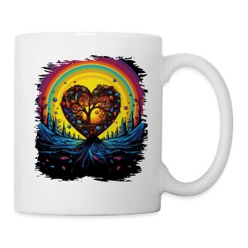 Humour Signe De Paix Enfant Déclaration Anniversaire Amour - Mug blanc - blanc - Droite