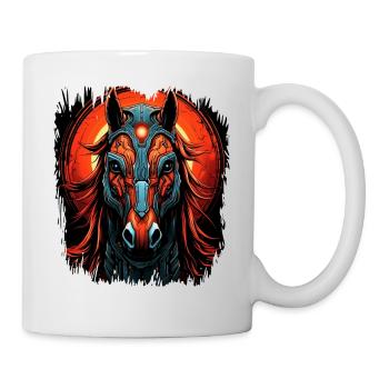 mane humor sports horse quarter horse wild horse - Tasse - Weiß - Rechts