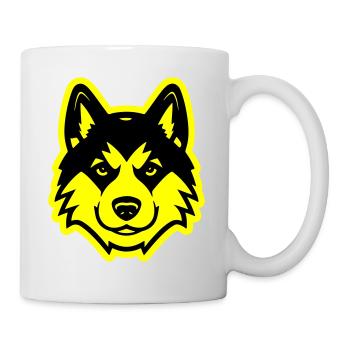 Akita Hund Kopf - Tasse - Weiß - Rechts