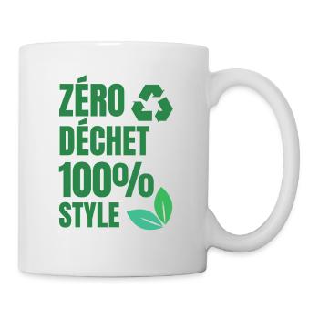 zéro déchet écologie - Mug blanc - blanc - Droite