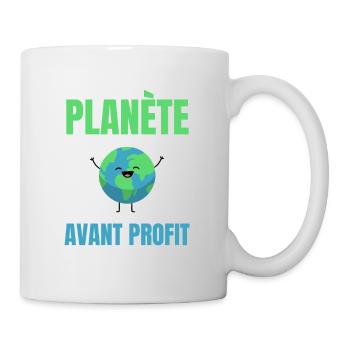 Planète Avant Profit Écologie - Mug blanc - blanc - Droite