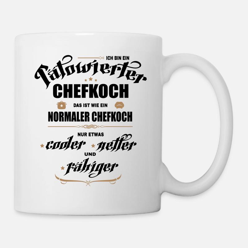 Tätowierter Chefkoch ist besser! Küchenchef. - Tasse - Weiß