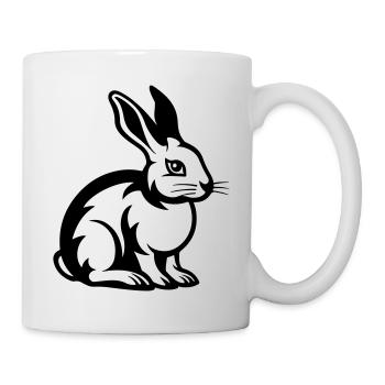 Ostern Symbol Hase - Tasse - Weiß - Rechts