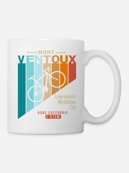 vélo mont ventoux cyclsite velo - Mug blanc - blanc