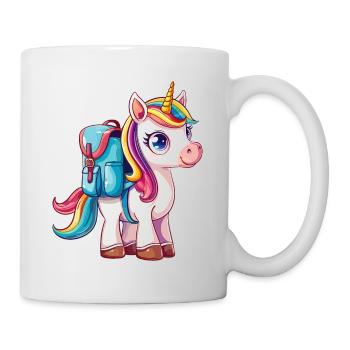 School Unicorn School Bag School Enrollment Student - Mug - white - Right