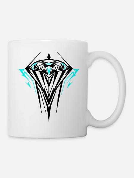 Diamant Juwel Edelstein - Tasse - Weiß