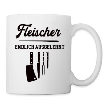 Fleischer Ausbildung Bestanden Azubi Fleischerei - Tasse - Weiß - Rechts