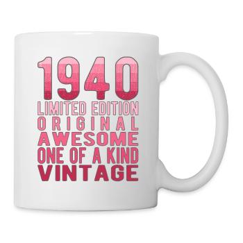Limited Edition Since 1940 Birthday Vintage 1940's - Mug - white - Right