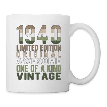 Limited Edition Since 1940 Birthday Vintage 1940's - Mug - white - Right