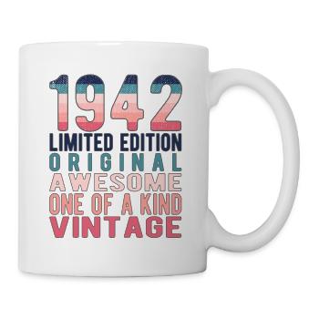 Limited Edition seit 1942 Geburtstag Vintage 1942 - Tasse - Weiß - Rechts
