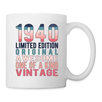 Limited Edition Since 1940 Birthday Vintage 1940's - Mug - white - Right